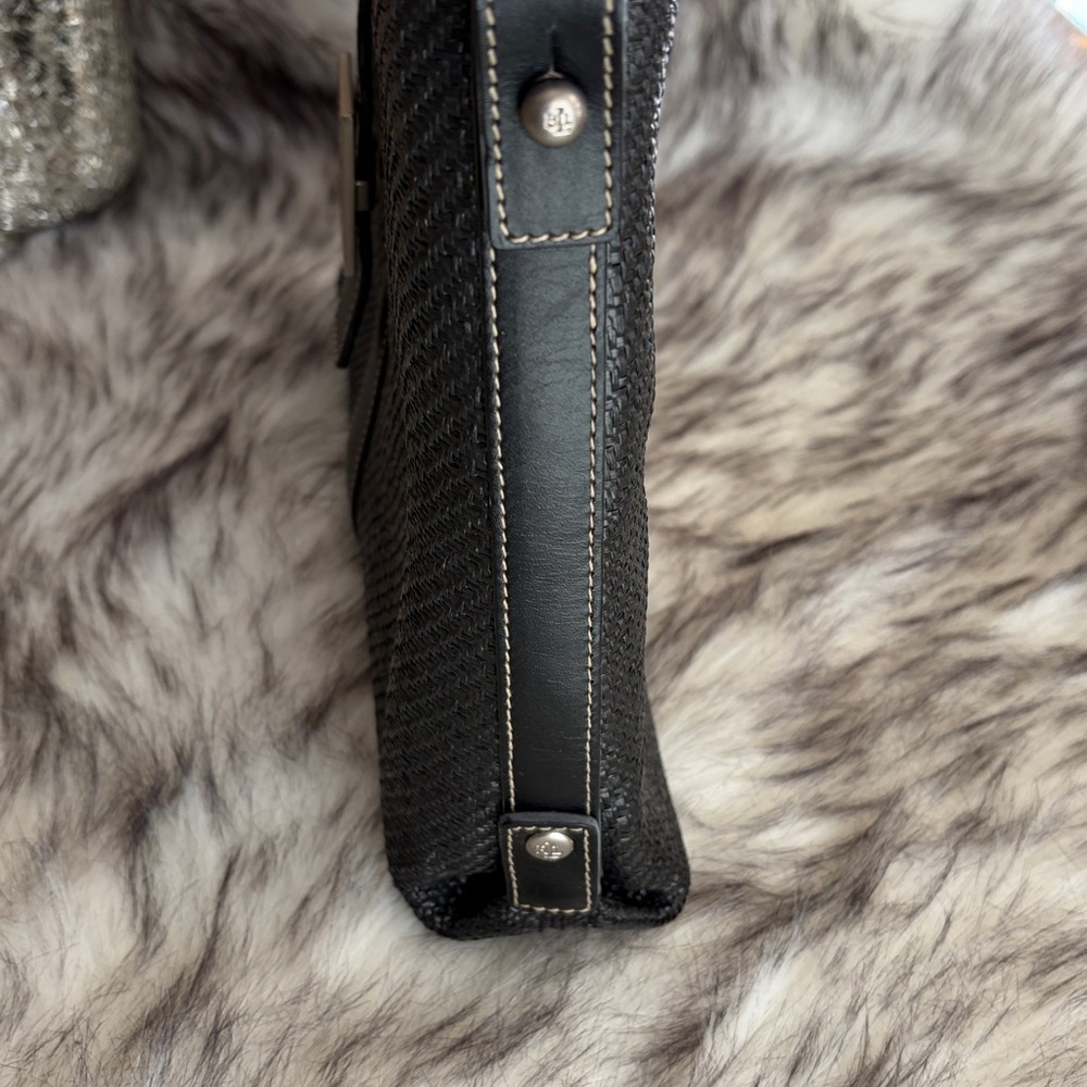 Lauren Ralph Lauren Black woven Shoulder Hobo Bag - Picture 10 of 15
